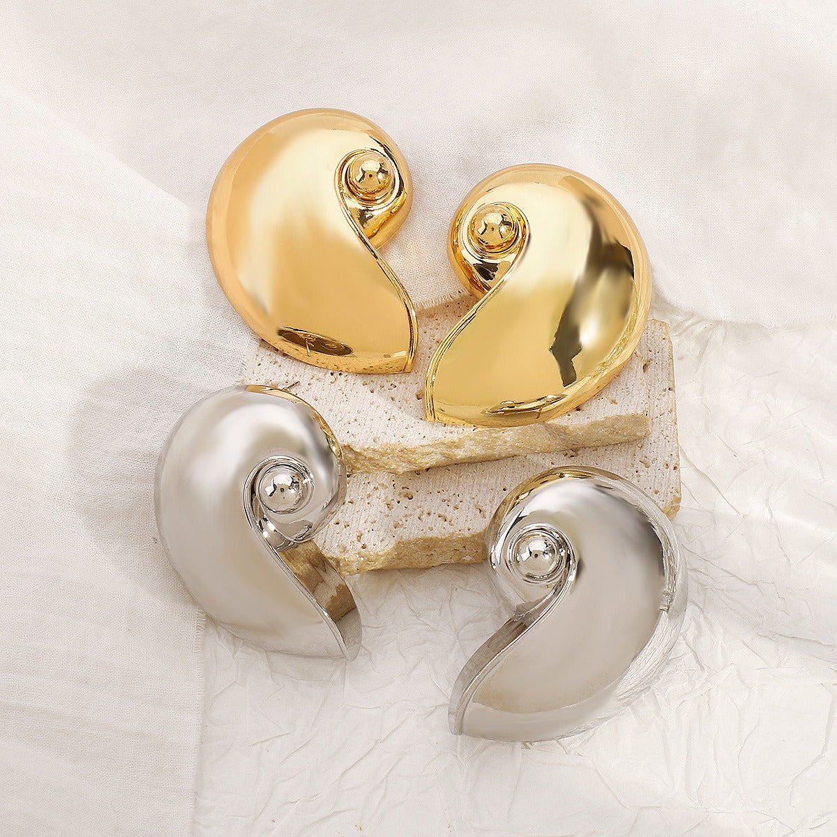 Ocean Wind Geometric Earrings